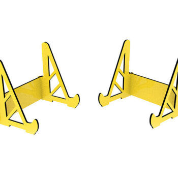 Intra απο ξύλο plywood  Χρώμα wenge 3mm-4mm πάχος - κοπής με λέιζερ Easel Display Δίασταση 20x20 cm INTRAFABR-109952415 - Image 3