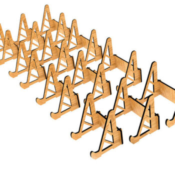 Intra απο ξύλο plywood  Χρώμα wenge 3mm-4mm πάχος - κοπής με λέιζερ Easel Display Δίασταση 20x20 cm INTRAFABR-109952415 - Image 6