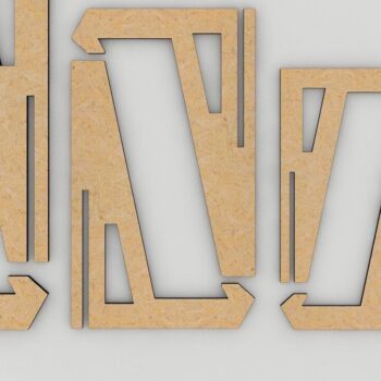 Intra απο ξύλο plywood  Χρώμα wenge 3mm-4mm πάχος - Easel Display Stand - File 024 Δίασταση 20x20 cm INTRAFABR-117988642 - Image 2