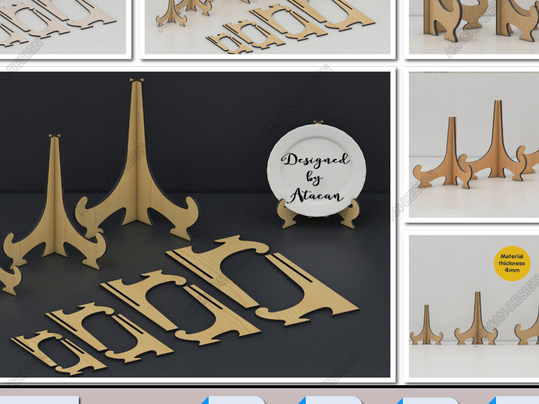 Intra απο ξύλο plywood  Χρώμα wenge 3mm-4mm πάχος - Easel Display Stand Multiple Sizes Mater Δίασταση 30x20 cm INTRAFABR-89427306