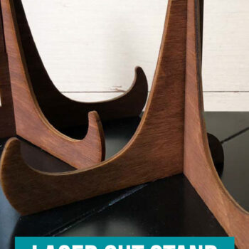 Intra απο ξύλο plywood  Χρώμα wenge 3mm-4mm πάχος - Easel Display Stand Δίασταση 20x20 cm INTRAFABR-89305816 - Image 1