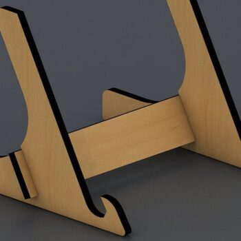 Intra απο ξύλο plywood  Χρώμα wenge 3mm-4mm πάχος - Easel Plate Stand Files 031 Δίασταση 20x20 cm INTRAFABR-89306260 - Image 1