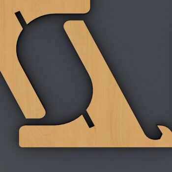 Intra απο ξύλο plywood  Χρώμα wenge 3mm-4mm πάχος - Easel Plate Stand Files 031 Δίασταση 20x20 cm INTRAFABR-89306260 - Image 2