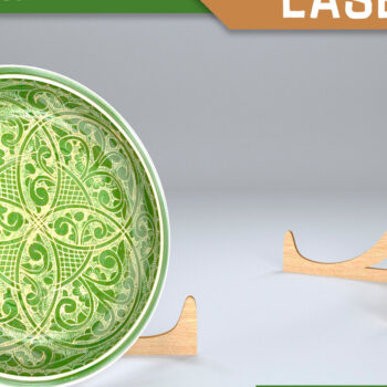 Intra απο ξύλο plywood  Χρώμα wenge 3mm-4mm πάχος - Easel Stand . 3D Design Δίασταση 30x20 cm INTRAFABR-65928462 - Image 1