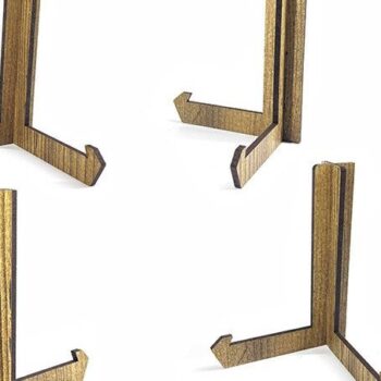 Intra απο ξύλο plywood  Χρώμα wenge 3mm-4mm πάχος - Στάση καβαλέτο, Βάση κορνίζας Δίασταση 20x25 cm INTRAFABR-72392358 - Image 2