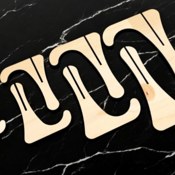 Intra απο ξύλο plywood Χρώμα wenge 3mm-4mm πάχος - Easel Template Design 228 Δίασταση 30x20 cm INTRAFABR-99489782 - Image 1