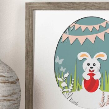 Intra απο ξύλο plywood Χρώμα wenge 3mm-4mm πάχος - Πασχαλινό 3D Shadow Box Δίασταση 25x25 cm INTRAFABR-119764546 - Image 4