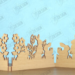 Intra απο ξύλο plywood Χρώμα wenge 3mm-4mm πάχος - Πασχαλινή πινακίδα ακορντεόν | Καλό Πάσχα Δίασταση 15x15 cm INTRAFABR-94463579