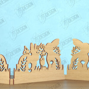 Intra απο ξύλο plywood 3mm-4mm πάχος - Πασχαλινή πινακίδα ακορντεόν | Διακόσμηση σπιτιού | CNC Δίασταση 15x15 cm INTRAFABR-117875650