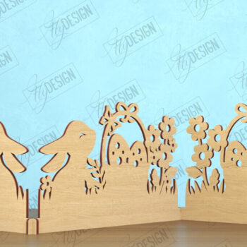 Intra απο ξύλο plywood  Χρώμα wenge 3mm-4mm πάχος - Πασχαλινή πινακίδα ακορντεόν | Διακόσμηση σπιτιού | CNC Δίασταση 15x15 cm INTRAFABR-39460676 - Image 1