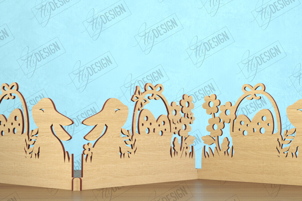 Intra απο ξύλο plywood  Χρώμα wenge 3mm-4mm πάχος - Πασχαλινή πινακίδα ακορντεόν | Διακόσμηση σπιτιού | CNC Δίασταση 15x15 cm INTRAFABR-39460676