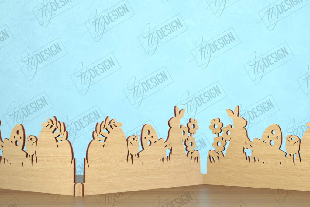 Intra απο ξύλο plywood  Χρώμα wenge 3mm-4mm πάχος - Πασχαλινή πινακίδα ακορντεόν | Διακόσμηση σπιτιού | CNC Δίασταση 15x15 cm INTRAFABR-39460704