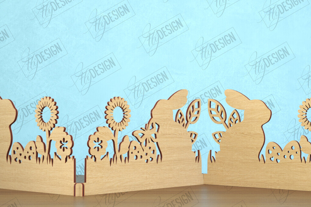 Intra απο ξύλο plywood  Χρώμα wenge 3mm-4mm πάχος - Πασχαλινή πινακίδα ακορντεόν | Διακόσμηση σπιτιού | CNC Δίασταση 15x15 cm INTRAFABR-39460720