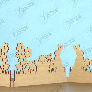 Intra απο ξύλο plywood  Χρώμα wenge 3mm-4mm πάχος - Πασχαλινό Πακέτο Πινακίδων Ακορντεόν | CNC Δίασταση 15x15 cm INTRAFABR-39460489 - Image 4