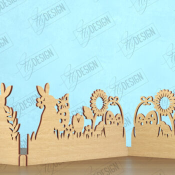 Intra απο ξύλο plywood  Χρώμα wenge 3mm-4mm πάχος - Πασχαλινό Πακέτο Πινακίδων Ακορντεόν | CNC Δίασταση 15x15 cm INTRAFABR-39460489 - Image 5