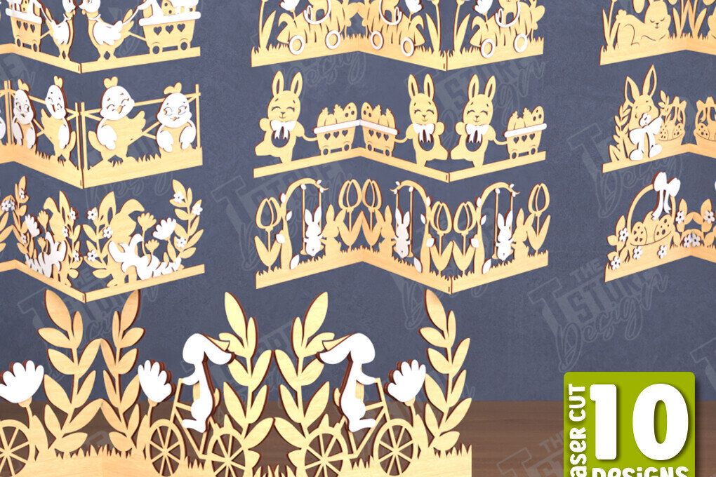 Intra απο ξύλο plywood  Χρώμα wenge 3mm-4mm πάχος - Πασχαλινό Πακέτο Πινακίδων Ακορντεόν | CNC Δίασταση 15x15 cm INTRAFABR-39461164