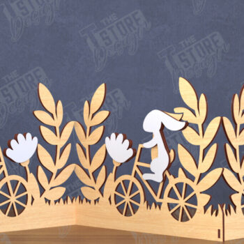 Intra απο ξύλο plywood  Χρώμα wenge 3mm-4mm πάχος - Πασχαλινό Πακέτο Πινακίδων Ακορντεόν | CNC Δίασταση 15x15 cm INTRAFABR-39461164 - Image 4