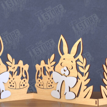 Intra απο ξύλο plywood  Χρώμα wenge 3mm-4mm πάχος - Πασχαλινό Πακέτο Πινακίδων Ακορντεόν | CNC Δίασταση 15x15 cm INTRAFABR-39461164 - Image 10