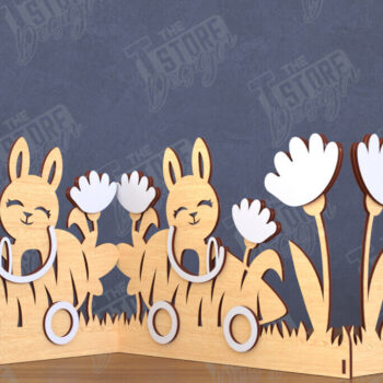 Intra απο ξύλο plywood  Χρώμα wenge 3mm-4mm πάχος - Πασχαλινό Πακέτο Πινακίδων Ακορντεόν | CNC Δίασταση 15x15 cm INTRAFABR-39461164 - Image 12