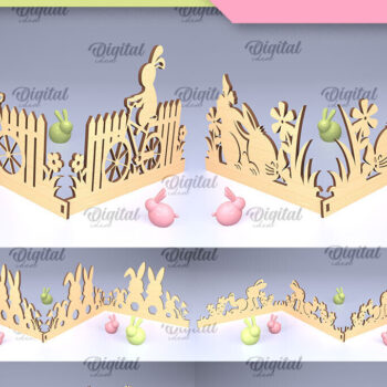 Intra απο ξύλο plywood  Χρώμα wenge 3mm-4mm πάχος - Πασχαλινό ακορντεόν Πακέτο κοπής με λέιζερ Δίασταση 15x15 cm INTRAFABR-39461177 - Image 1