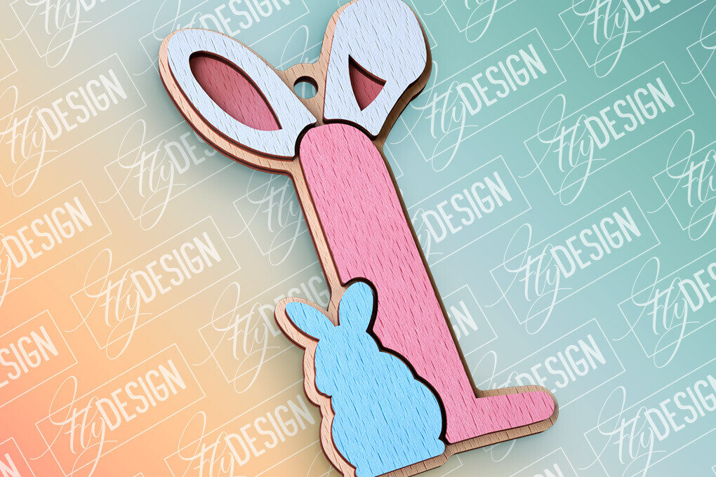 Intra απο ξύλο plywood  Χρώμα wenge 3mm-4mm πάχος - Πασχαλινό αλφάβητο | Αρχεία CNC Δίασταση 15x15 cm INTRAFABR-98344876