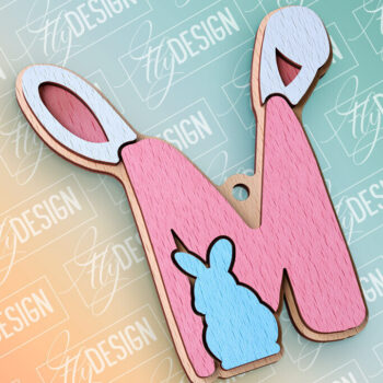 Intra απο ξύλο plywood Χρώμα wenge 3mm-4mm πάχος - Πασχαλινό αλφάβητο | Αρχεία CNC Δίασταση 15x15 cm INTRAFABR-98344738 - Image 1