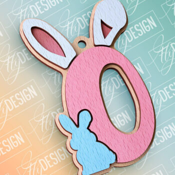 Intra απο ξύλο plywood  Χρώμα wenge 3mm-4mm πάχος - Πασχαλινό αλφάβητο | Αρχεία CNC Δίασταση 15x15 cm INTRAFABR-49084648 - Image 1