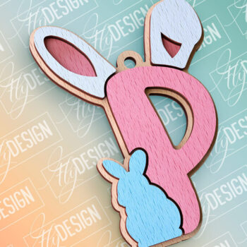 Intra απο ξύλο plywood  Χρώμα wenge 3mm-4mm πάχος - Πασχαλινό αλφάβητο | Αρχεία CNC Δίασταση 15x15 cm INTRAFABR-48810197 - Image 1