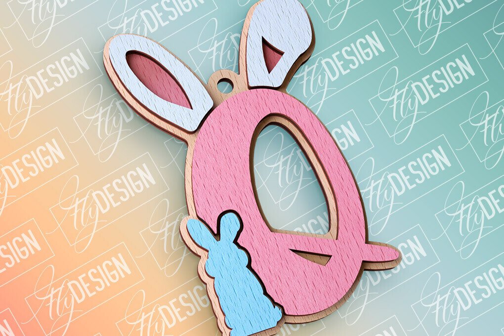 Intra απο ξύλο plywood  Χρώμα wenge 3mm-4mm πάχος - Πασχαλινό αλφάβητο | Αρχεία CNC Δίασταση 15x15 cm INTRAFABR-90819218