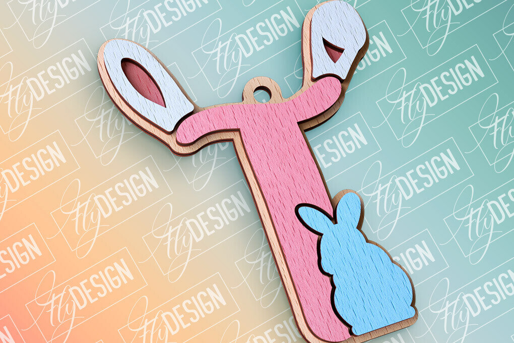 Intra απο ξύλο plywood  Χρώμα wenge 3mm-4mm πάχος - Πασχαλινό αλφάβητο | Αρχεία CNC Δίασταση 15x15 cm INTRAFABR-90593730