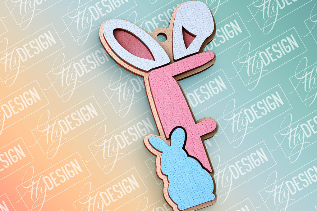 Intra απο ξύλο plywood  Χρώμα wenge 3mm-4mm πάχος - Πασχαλινό αλφάβητο | Αρχεία CNC Δίασταση 15x15 cm INTRAFABR-94452443