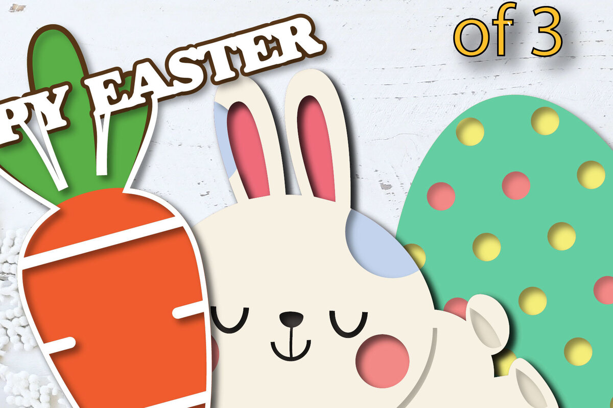 Intra απο ξύλο plywood  Χρώμα wenge 3mm-4mm πάχος - Πασχαλινό μωρό λαγουδάκι με 3 Δίασταση 15x15 cm INTRAFABR-118597499