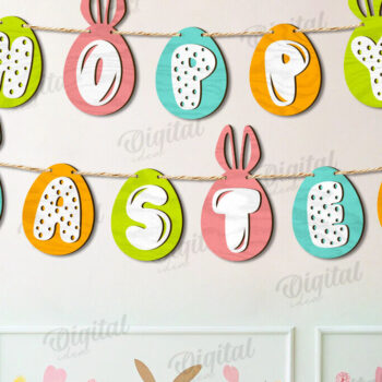 Intra απο ξύλο plywood  Χρώμα wenge 3mm-4mm πάχος - Πασχαλινό πανό με λέιζερ Δίασταση 15x15 cm INTRAFABR-118677866 - Image 1