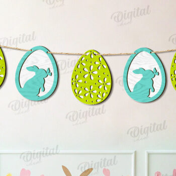 Intra απο ξύλο plywood  Χρώμα wenge 3mm-4mm πάχος - Πασχαλινό πανό με λέιζερ Δίασταση 15x15 cm INTRAFABR-115878976 - Image 1