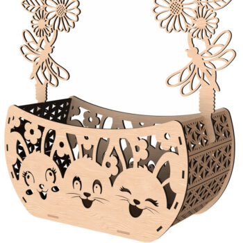 Intra απο ξύλο plywood  Χρώμα wenge 3mm-4mm πάχος - Πασχαλινό Καλάθι Πακέτο Δίασταση 30x20 cm INTRAFABR-92807281 - Image 2