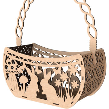 Intra απο ξύλο plywood  Χρώμα wenge 3mm-4mm πάχος - Πασχαλινό Καλάθι Πακέτο Δίασταση 30x20 cm INTRAFABR-92807281 - Image 3