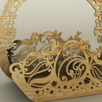 Intra απο ξύλο plywood  Χρώμα wenge 3mm-4mm πάχος - Πασχαλινό καλάθι, Αυγοθήκη, Πασχαλινό ντεκόρ Δίασταση 11x8 cm INTRAFABR-61259420 - Image 1