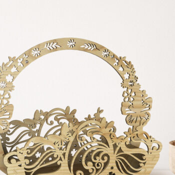 Intra απο ξύλο plywood  Χρώμα wenge 3mm-4mm πάχος - Πασχαλινό καλάθι, Αυγοθήκη, Πασχαλινό ντεκόρ Δίασταση 11x8 cm INTRAFABR-61259420 - Image 5