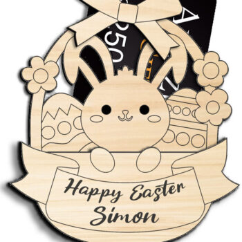 Intra απο ξύλο plywood  Χρώμα wenge 3mm-4mm πάχος - Πασχαλινό καλάθι Δωροκάρτας Κάτοχος χρημάτων Δίασταση 15x15 cm INTRAFABR-62209091 - Image 3