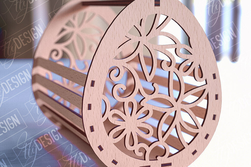 Intra απο ξύλο plywood  Χρώμα wenge 3mm-4mm πάχος - Πασχαλινό καλάθι | Καλό Πάσχα Δίασταση 15x15 cm INTRAFABR-90165320