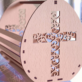 Intra απο ξύλο plywood  Χρώμα wenge 3mm-4mm πάχος - Πασχαλινό καλάθι | Καλό Πάσχα Δίασταση 15x15 cm INTRAFABR-58602441 - Image 1