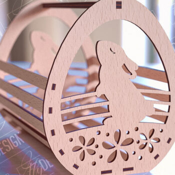 Intra απο ξύλο plywood Χρώμα wenge 3mm-4mm πάχος - Πασχαλινό καλάθι | Καλό Πάσχα Δίασταση 15x15 cm INTRAFABR-58648304 - Image 1