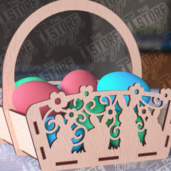 Intra απο ξύλο plywood  Χρώμα wenge 3mm-4mm πάχος - Πασχαλινό καλάθι | Καλό Πάσχα Δίασταση 15x15 cm INTRAFABR-59842285 - Image 2