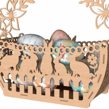 Intra απο ξύλο plywood  Χρώμα wenge 3mm-4mm πάχος - Πασχαλινό καλάθι Πακέτο Δίασταση 20x20 cm INTRAFABR-59883616 - Image 3