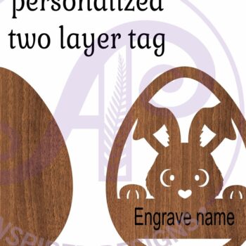 Intra απο ξύλο plywood  Χρώμα wenge 3mm-4mm πάχος - Ετικέτα ονόματος για το Πασχαλινό καλάθι Δίασταση 15x15 cm INTRAFABR-59725872 - Image 3
