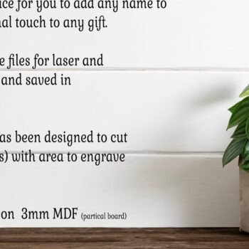 Intra απο ξύλο plywood  Χρώμα wenge 3mm-4mm πάχος - Ετικέτα ονόματος για το Πασχαλινό καλάθι Δίασταση 15x15 cm INTRAFABR-59725872 - Image 4