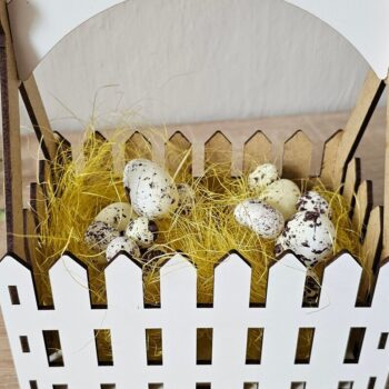 Intra απο ξύλο plywood  Χρώμα wenge 3mm-4mm πάχος - Πασχαλινό καλάθι Σχέδιο φράχτη με Δίασταση 4x4 cm INTRAFABR-91869713 - Image 4