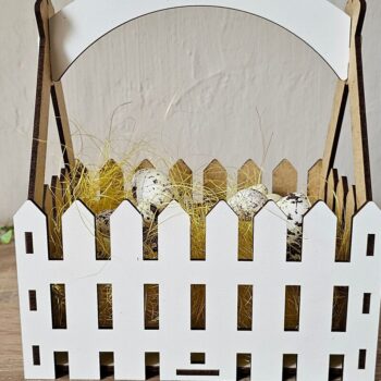 Intra απο ξύλο plywood  Χρώμα wenge 3mm-4mm πάχος - Πασχαλινό καλάθι Σχέδιο φράχτη με Δίασταση 4x4 cm INTRAFABR-91869713 - Image 5