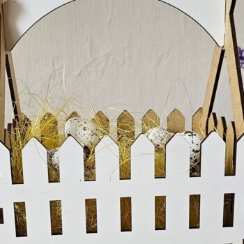 Intra απο ξύλο plywood  Χρώμα wenge 3mm-4mm πάχος - Πασχαλινό καλάθι Σχέδιο φράχτη με Δίασταση 4x4 cm INTRAFABR-91869713 - Image 10