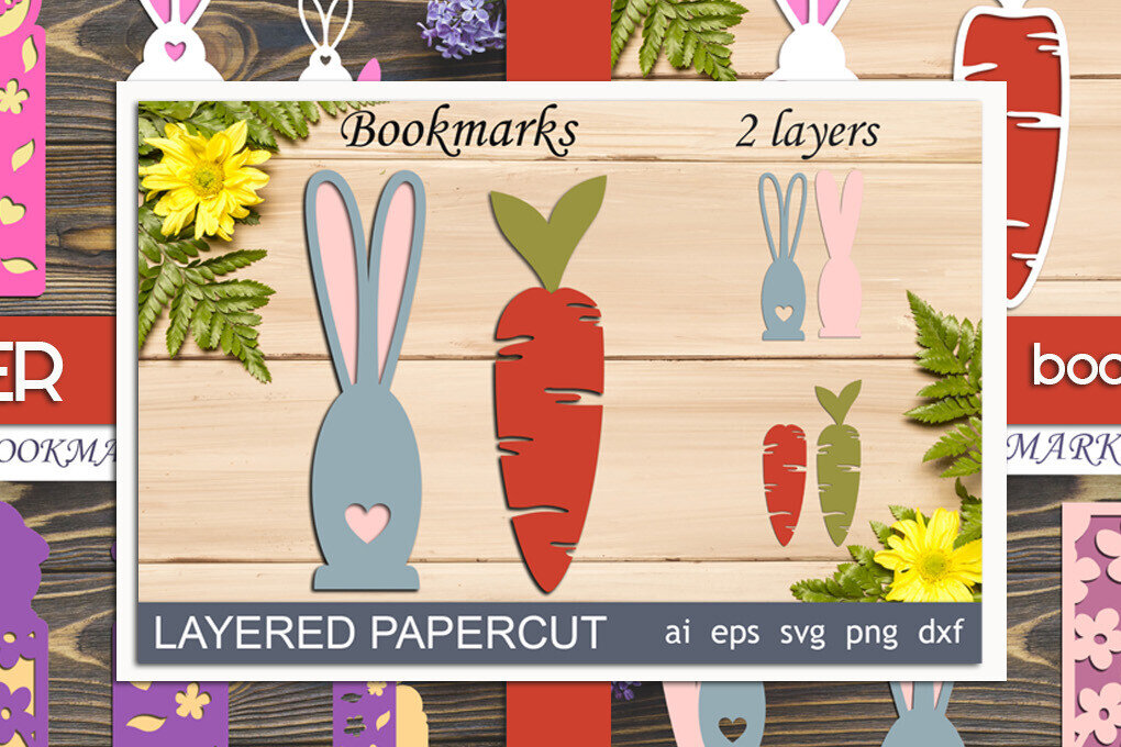 Intra απο ξύλο plywood  Χρώμα wenge 3mm-4mm πάχος - Σετ πασχαλινών σελιδοδεικτών Layered Δίασταση 15x15 cm INTRAFABR-116389071